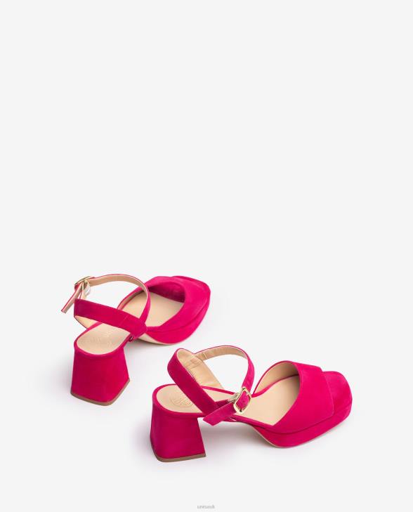 Women Unisa Sandal with a heel and platform Pink0X8N8