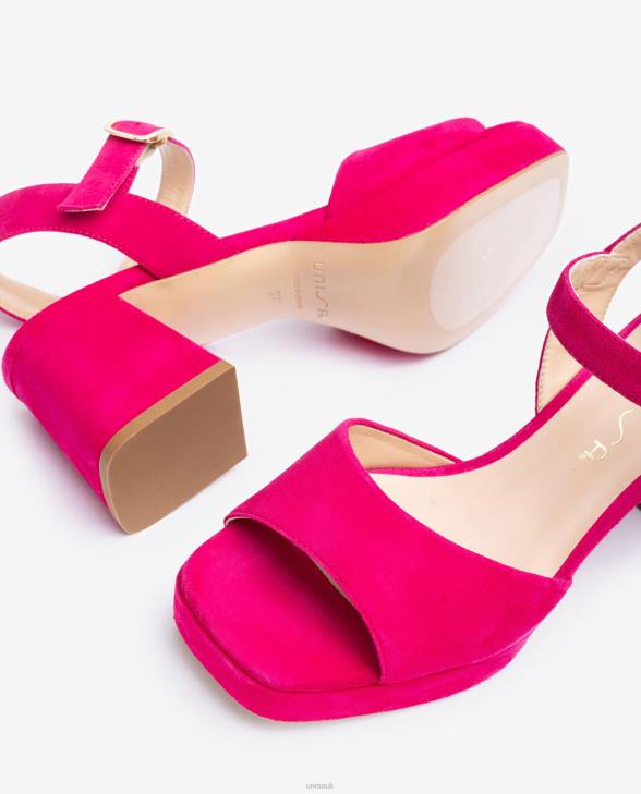 Women Unisa Sandal with a heel and platform Pink0X8N8