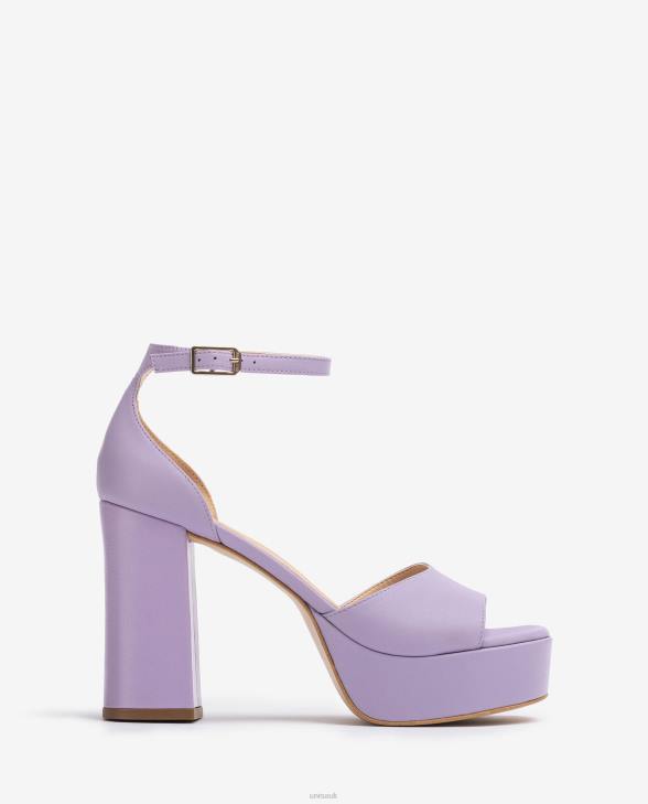 Women Unisa Square toe sandal with a platform Lila0X8N55