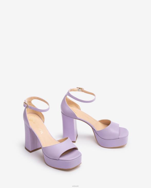 Women Unisa Square toe sandal with a platform Lila0X8N55