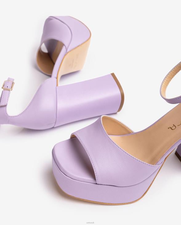 Women Unisa Square toe sandal with a platform Lila0X8N55