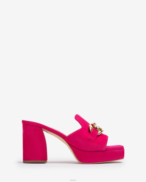 Women Unisa Suede sandal with a chain Pink0X8N221