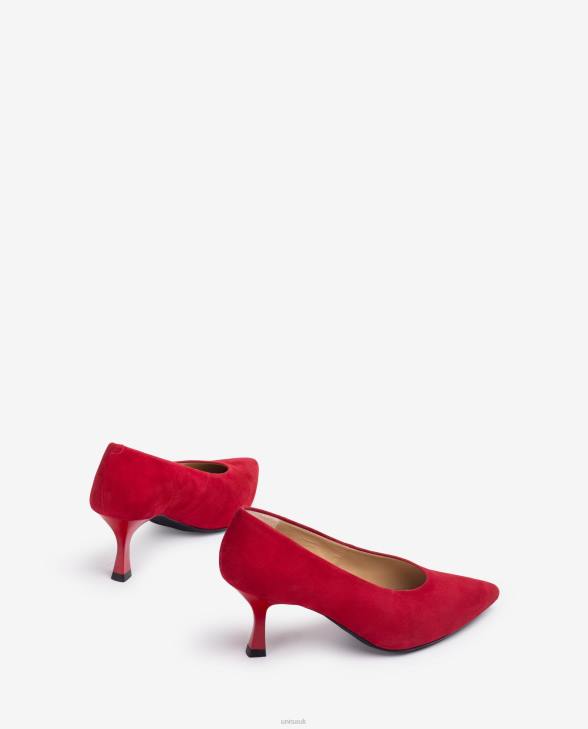 Women Unisa Pointed toe pump with a closed top line. Red0X8N1299