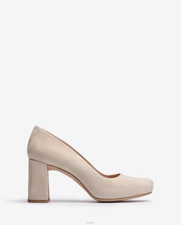 Women Unisa Square toe pump with a platform Beige0X8N567