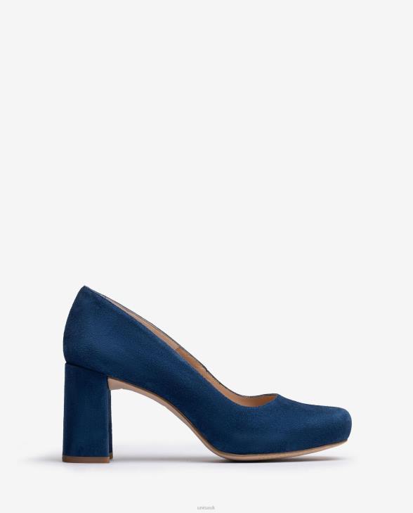 Women Unisa Square toe pump with a platform Blue0X8N562