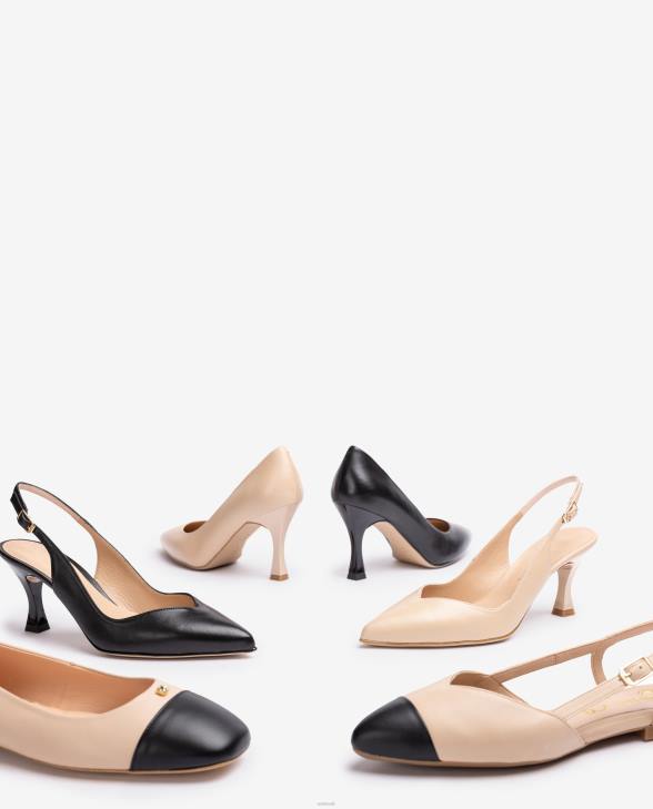 Women Unisa D\'Orsay ankle strap sling back shoe with a painted heel Beige0X8N532