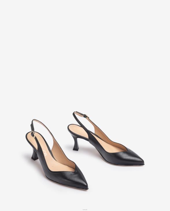 Women Unisa D\'Orsay ankle strap sling back shoe with a painted heel Black0X8N530