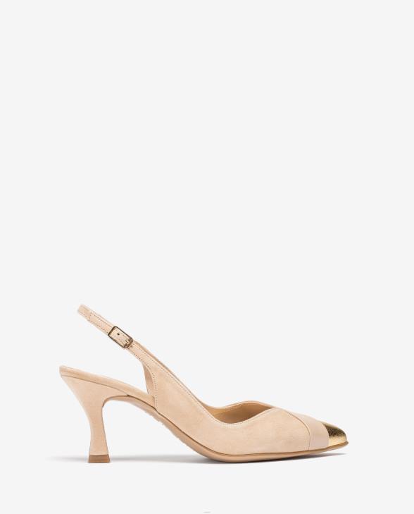 Women Unisa Pointed toe slingback shoe. Beige0X8N1324