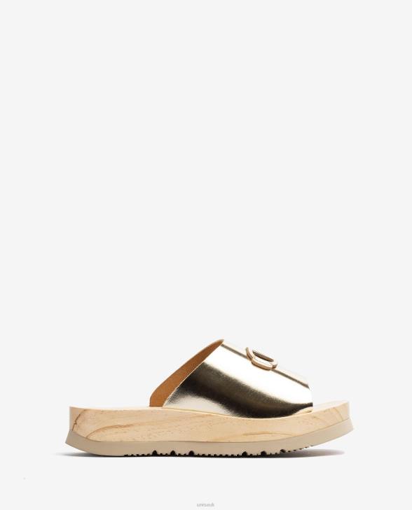 Women Unisa Sandal with a wood effect sole Fashion0X8N336