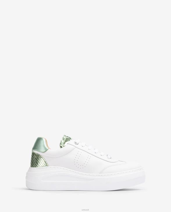 Women Unisa Leather sneaker with a maxi-sole White0X8N662