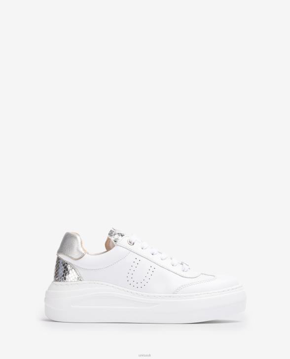 Women Unisa Leather sneaker with a maxi-sole White0X8N665