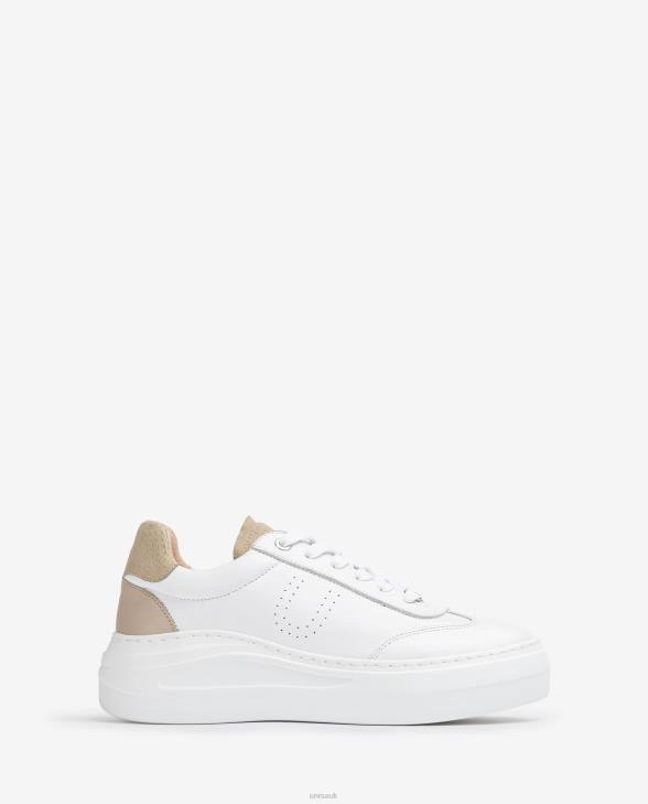 Women Unisa Leather sneaker with a maxi-sole White0X8N673