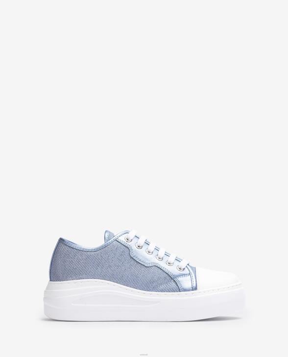 Women Unisa Sneaker in shiny fabric Blue0X8N655