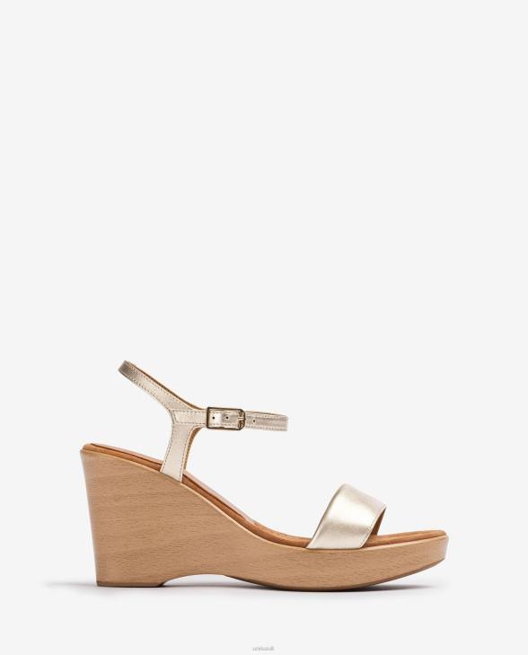 Women Unisa Metallic effect sandal with a block Graceful0X8N252