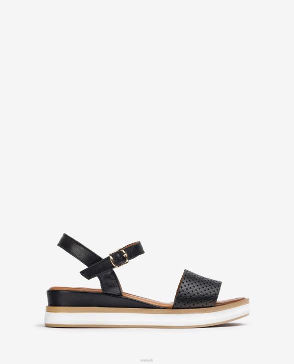 Women Unisa Sandal with a sporty wedge Black0X8N138