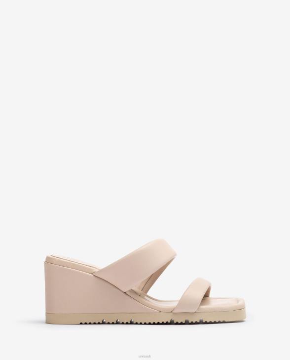 Women Unisa Sandal with a wedge heel and padded sole Beige0X8N291