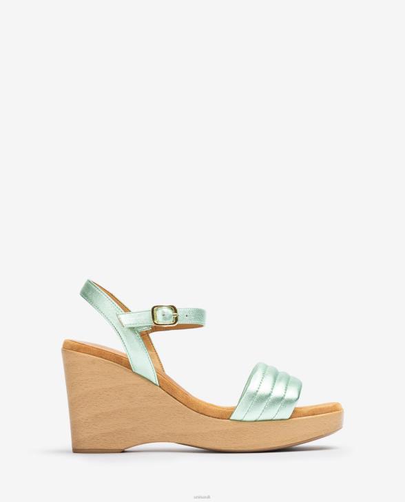 Women Unisa Square toe wedge sandal Blue0X8N242